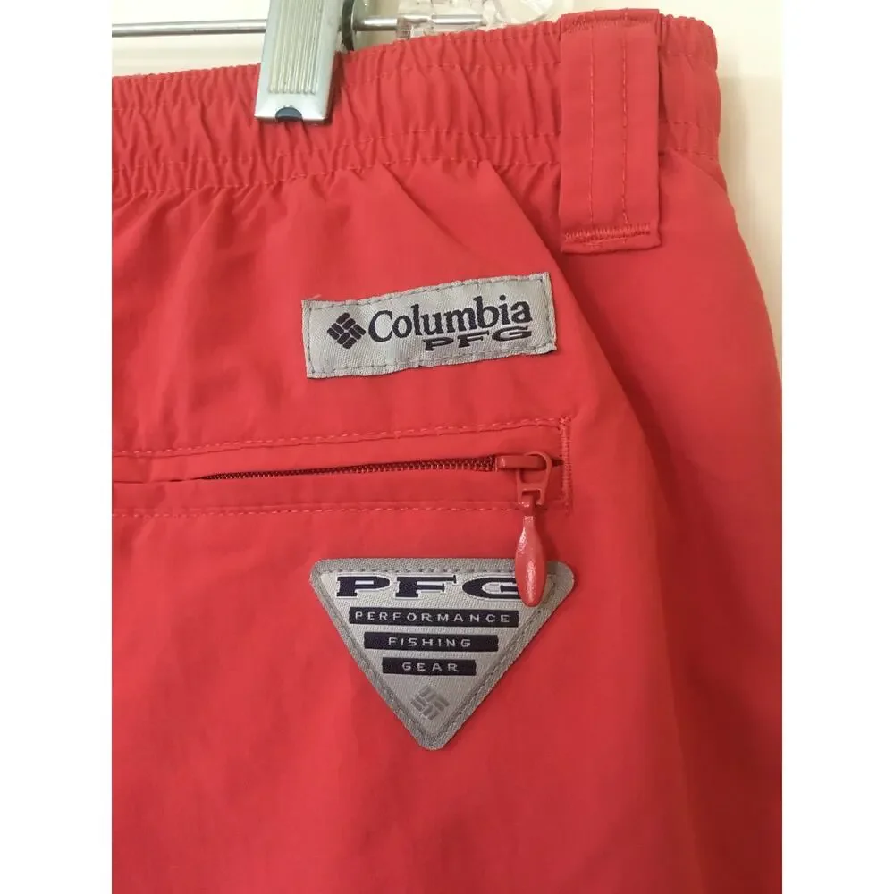 Columbia Omni Shade Coral Pink XXL 8 Bathing Suit Water Shorts Elastic Waist